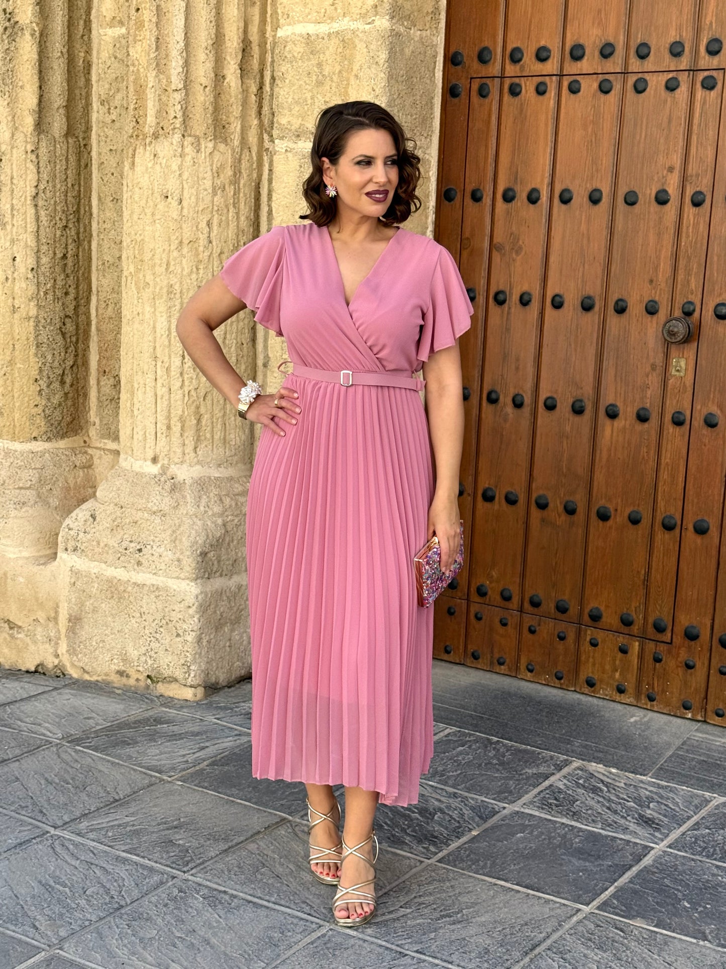 Vestido Valeria Rosa