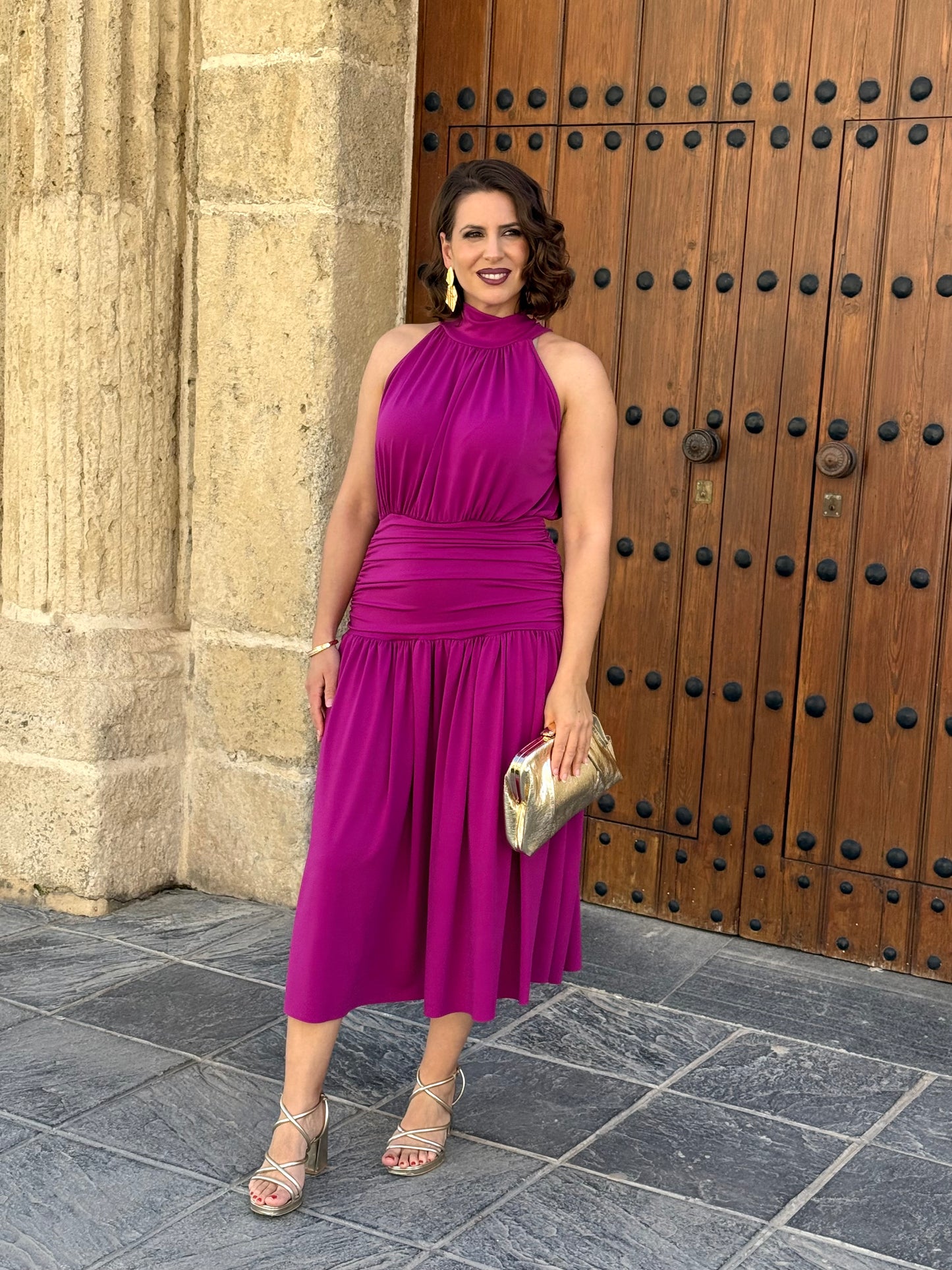 Vestido Aurelia Buganvilla