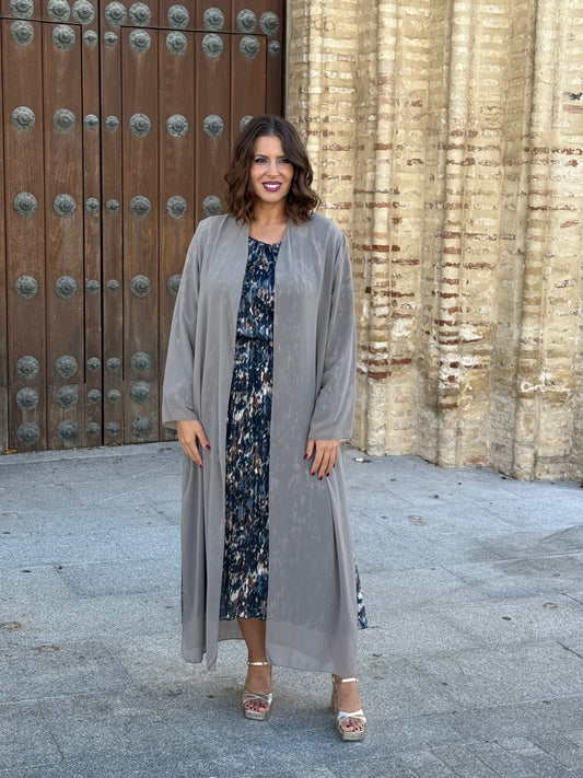 Kimono de gasa Taupe
