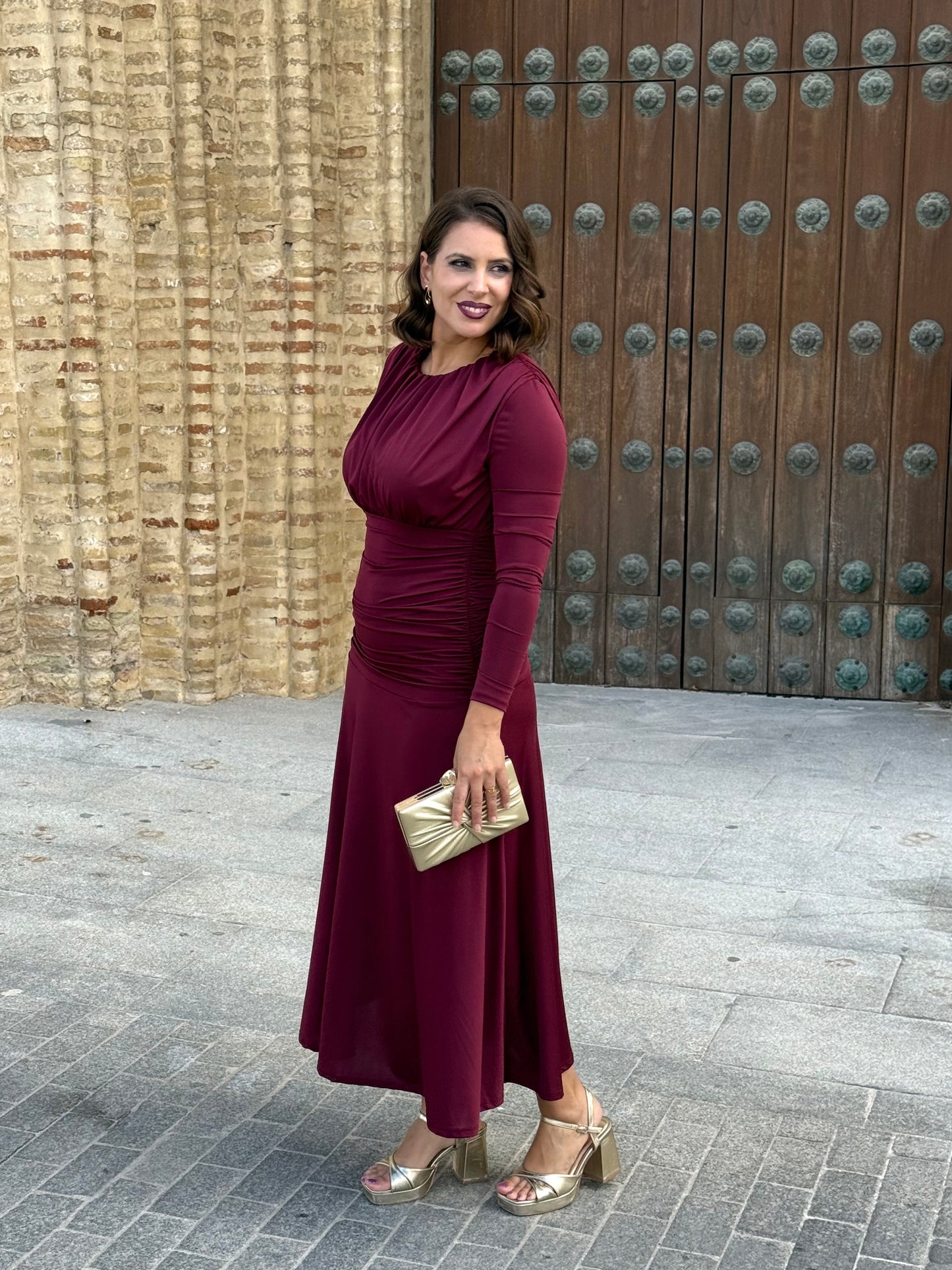 Vestido Burano Burdeos