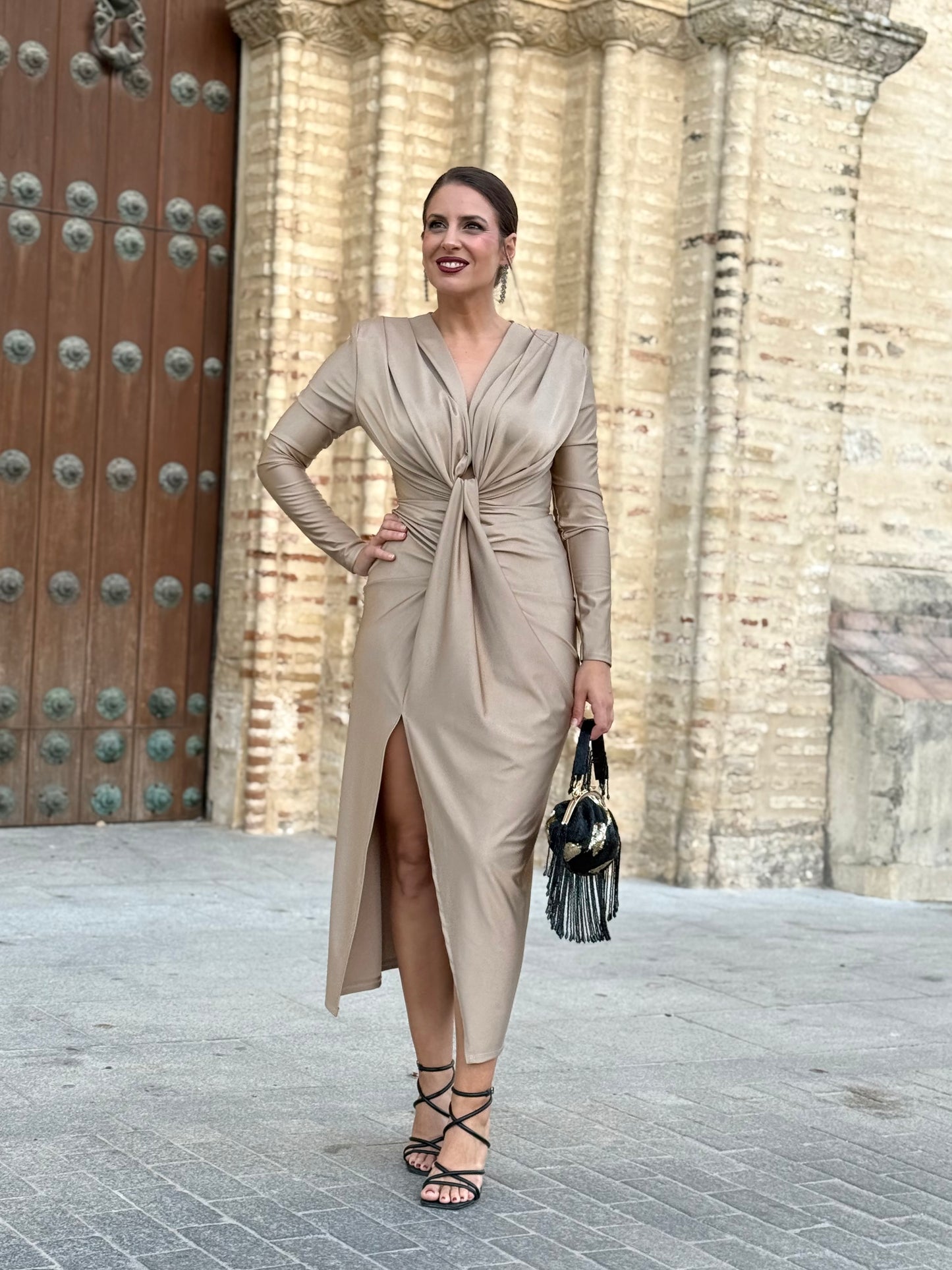 Vestido Galena Champán