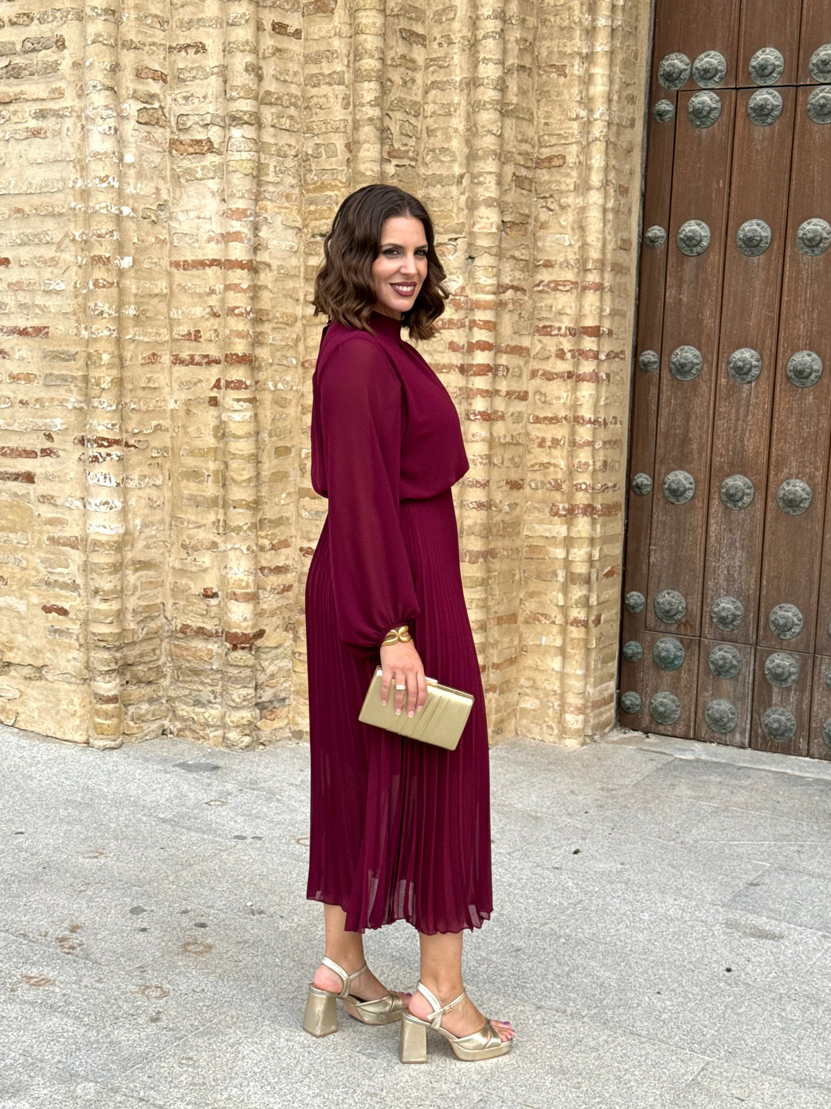 Vestido Julieta Burdeos