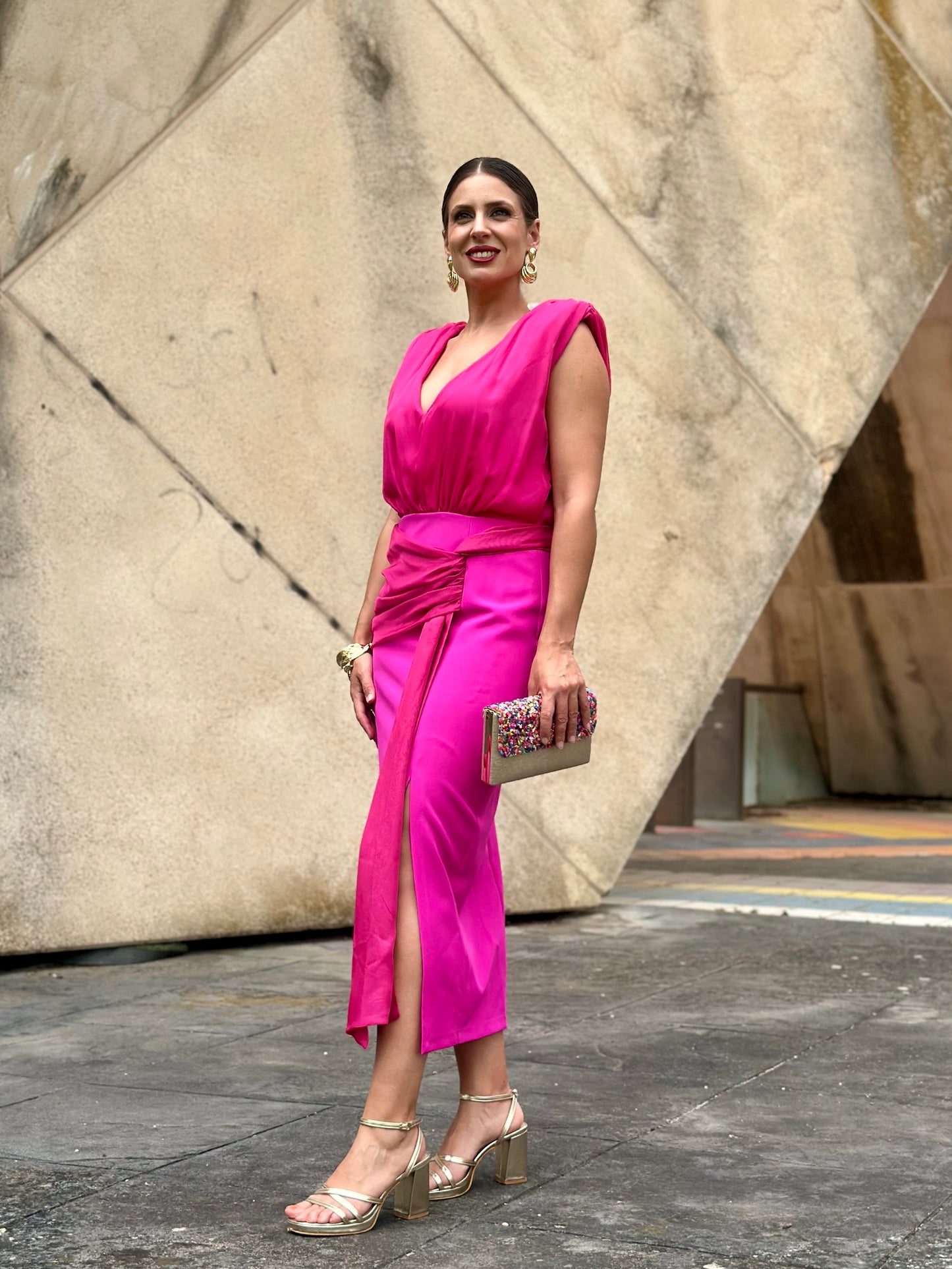 Vestido Celina Fucsia