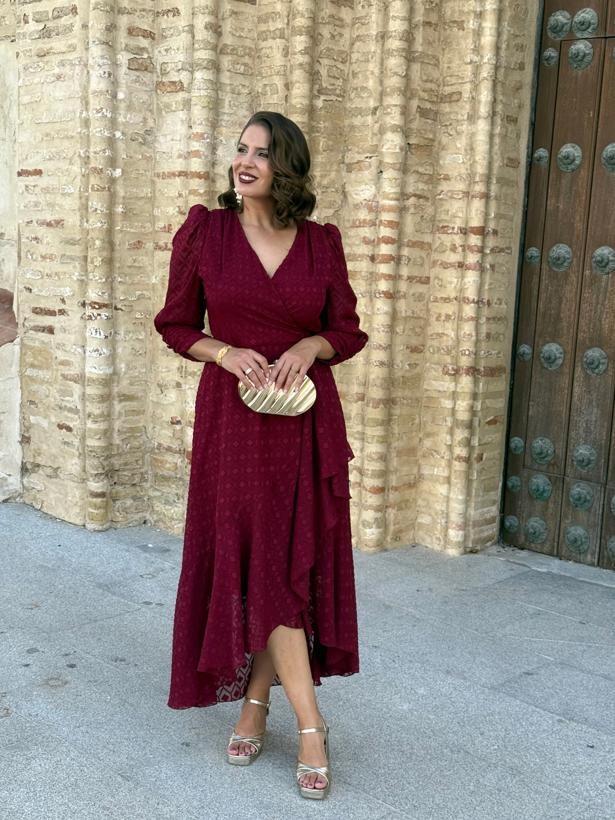 Vestido Paola Burdeos