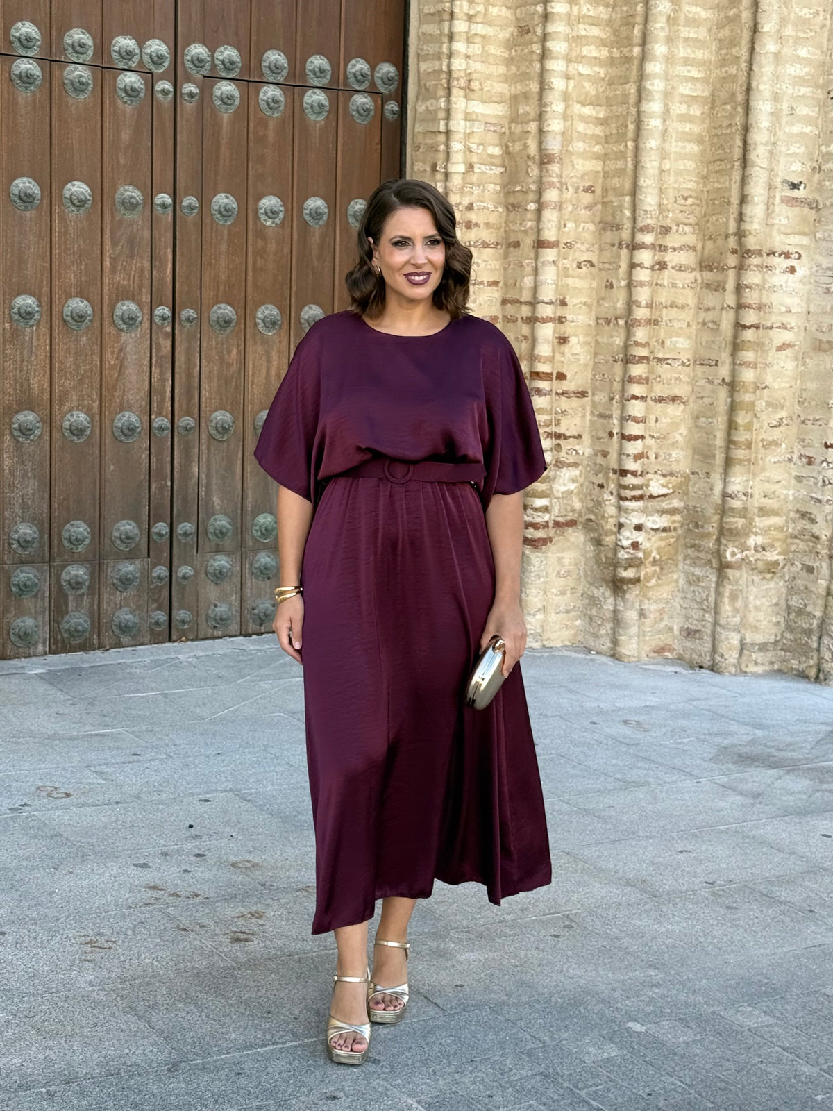 Vestido Alba Burdeos