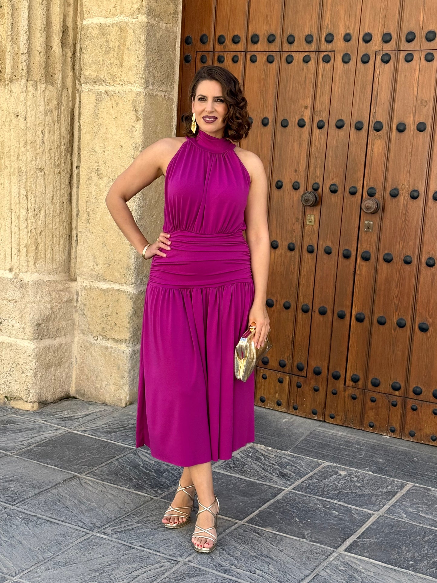 Vestido Aurelia Buganvilla