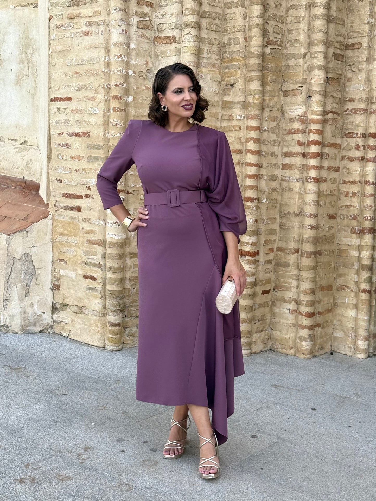 Vestido Palmira Malva Empolvado