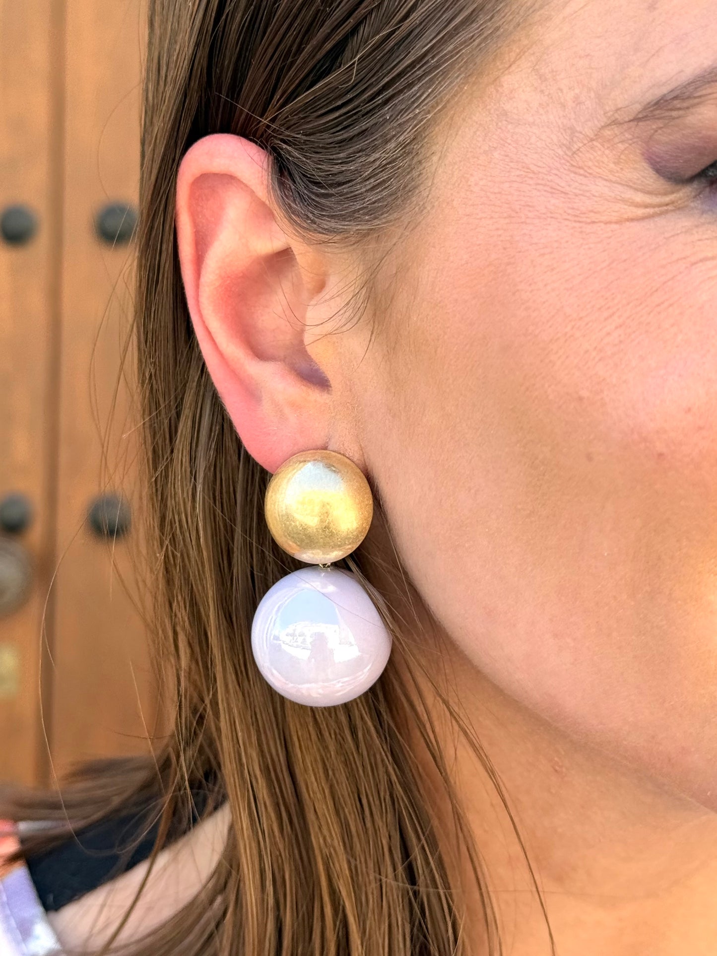Pendientes Lunar Malva