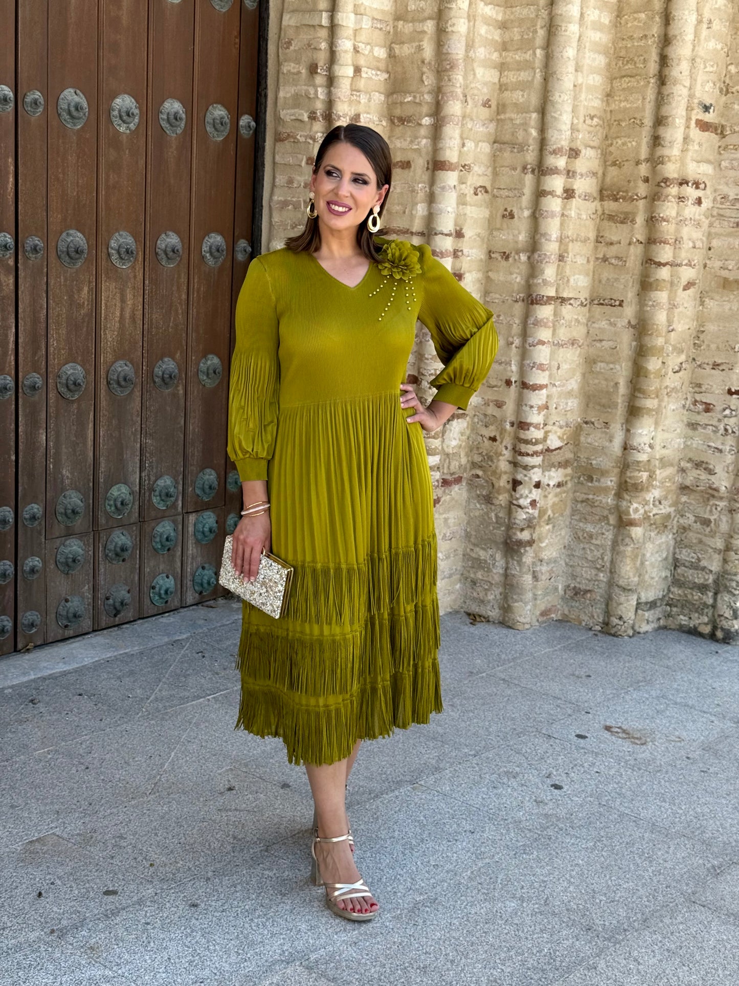 Vestido Marisol Verde Pistacho