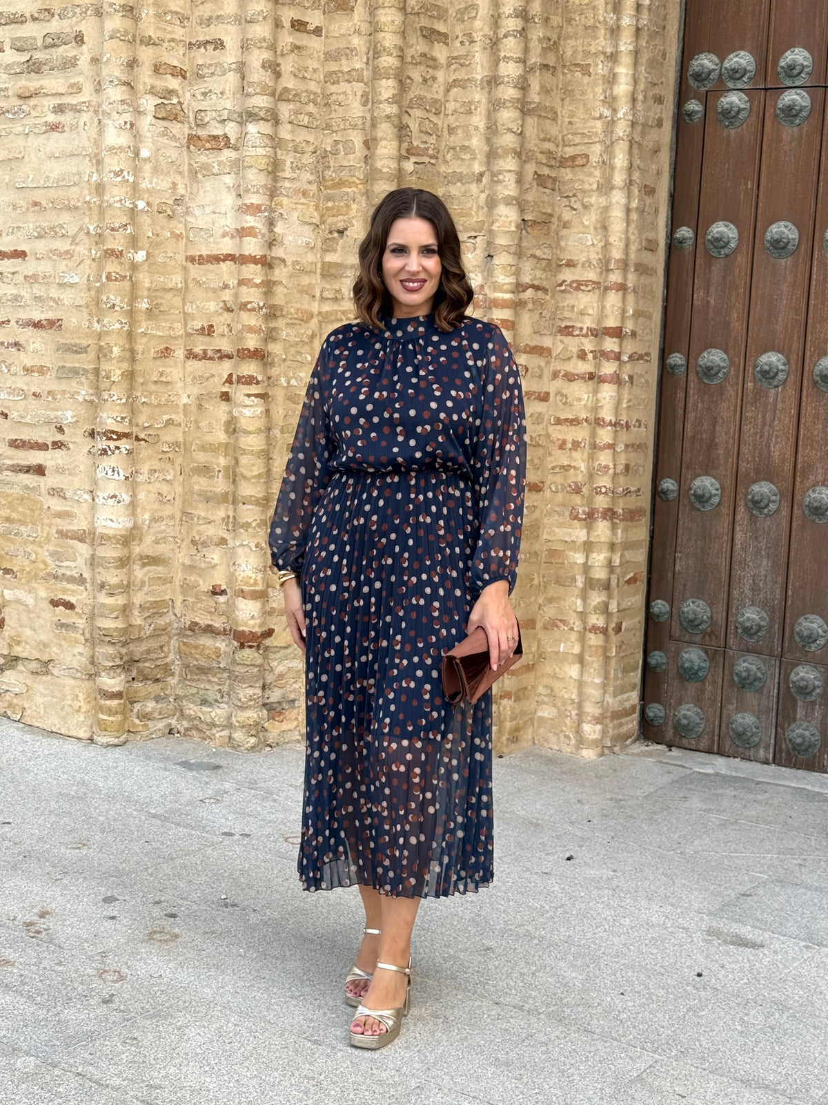 Vestido Julieta Lunares Azul