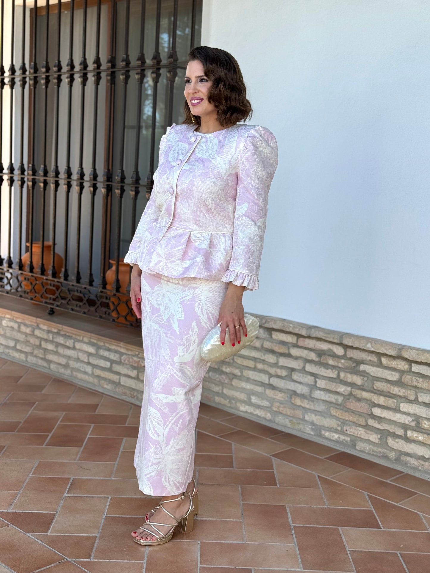 Conjunto Jacquard Aura Rosa