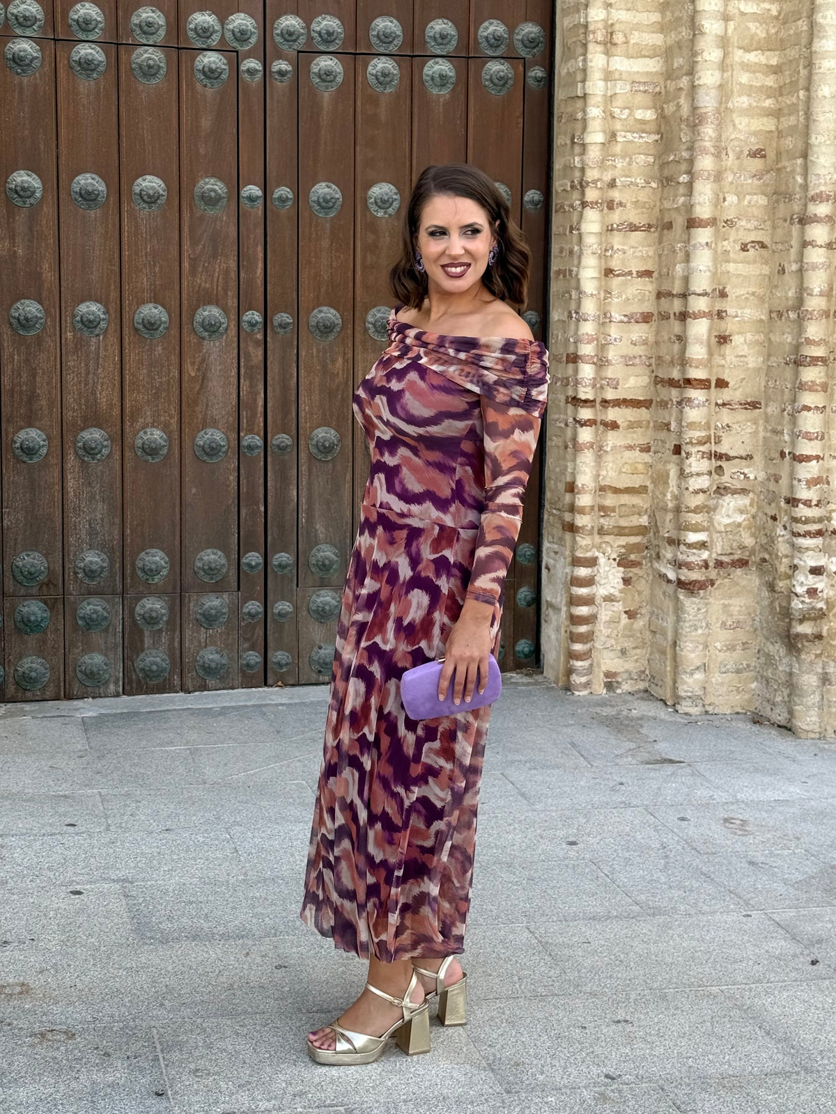Vestido Amara de tul estampado
