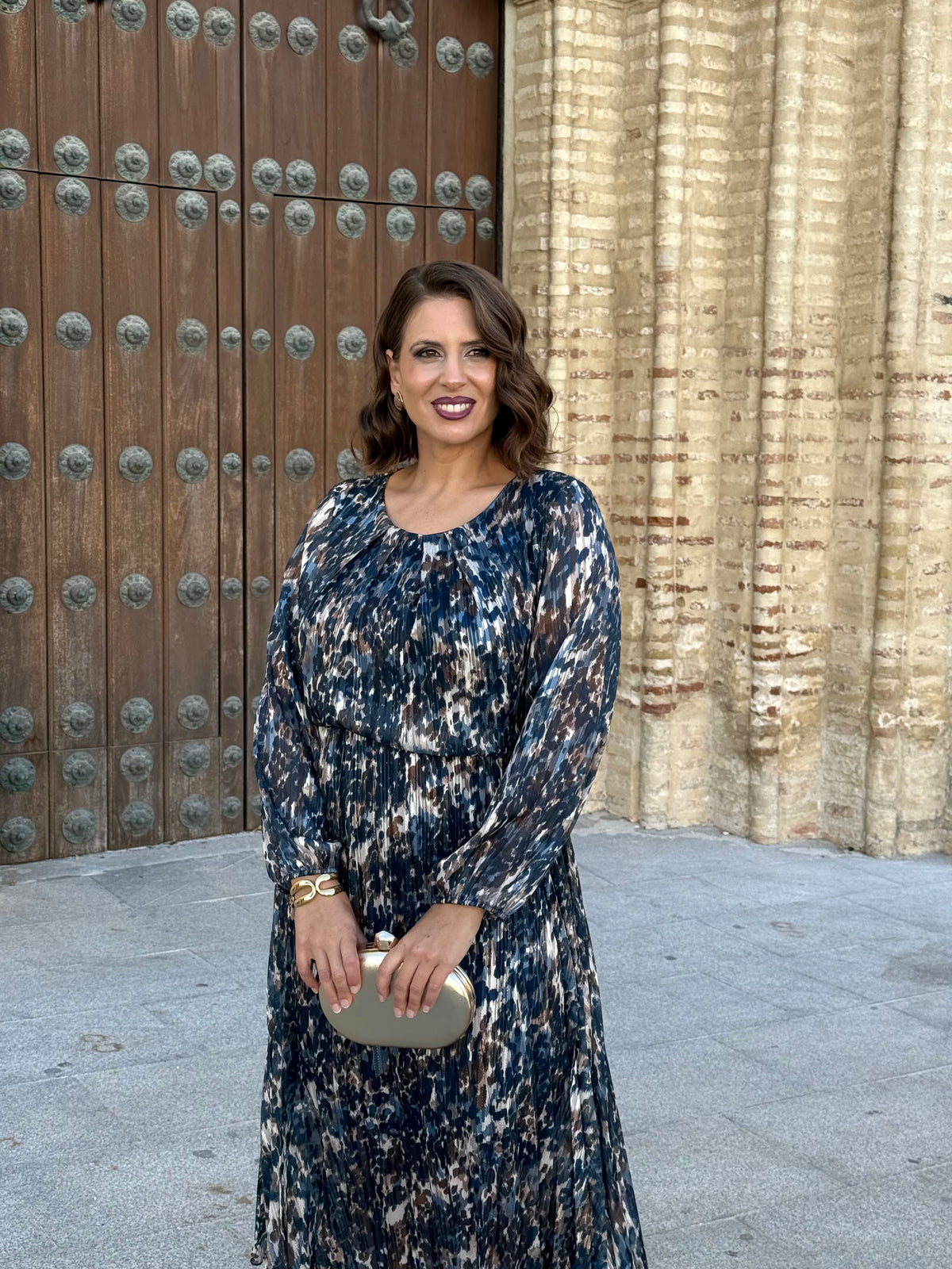 Vestido Bruma Estampado Azul