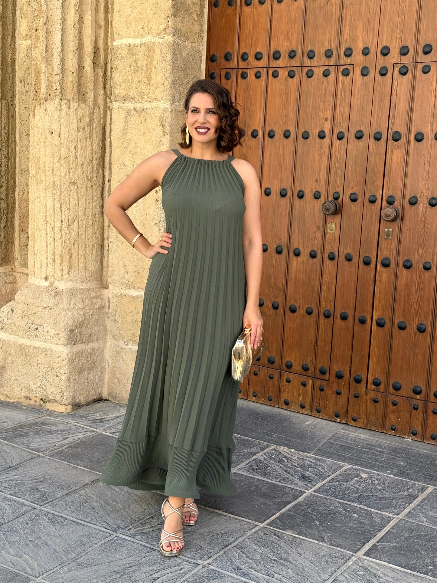 Vestido Cleo Verde kaki