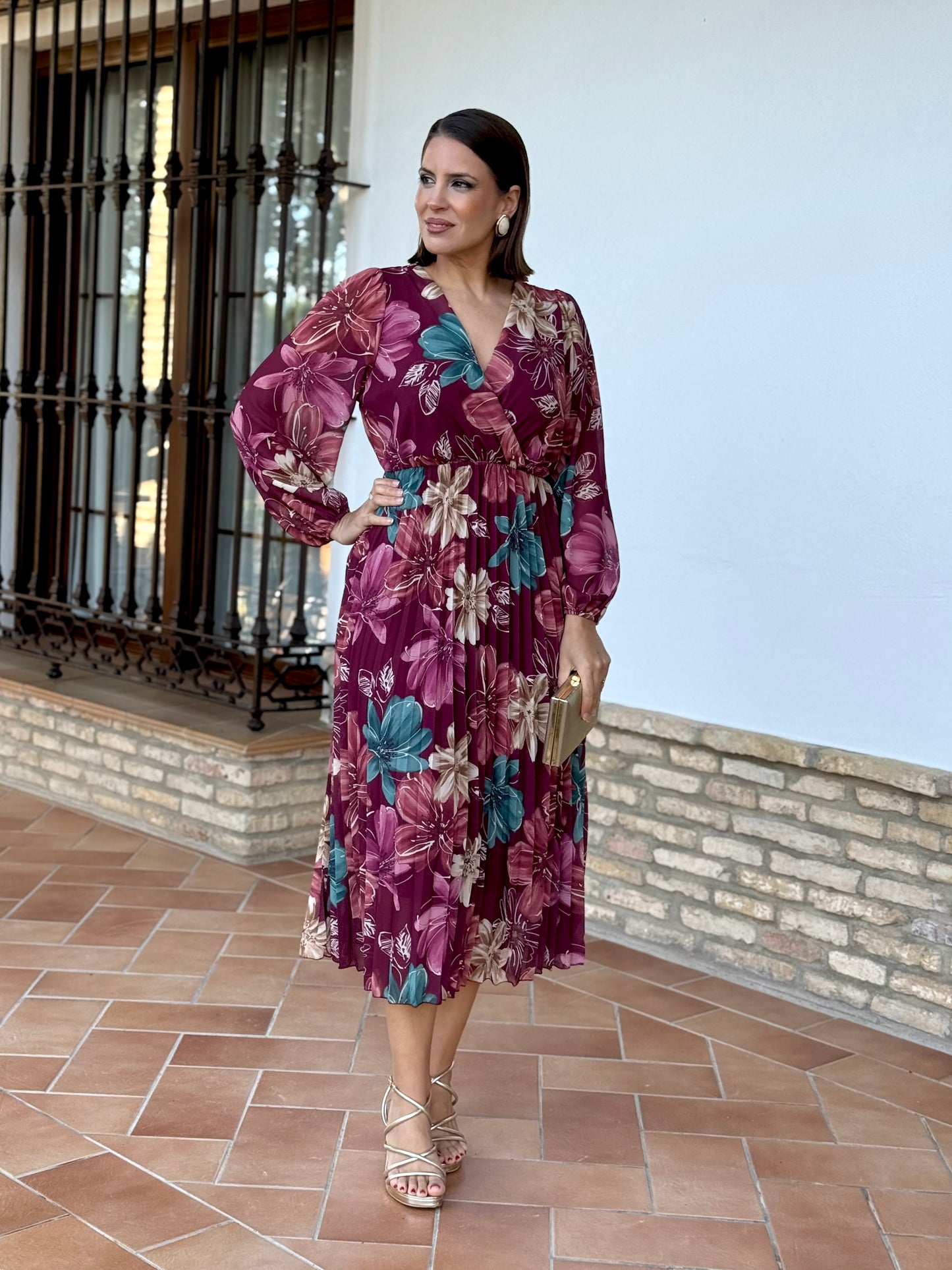 Vestido Valeria Burdeos