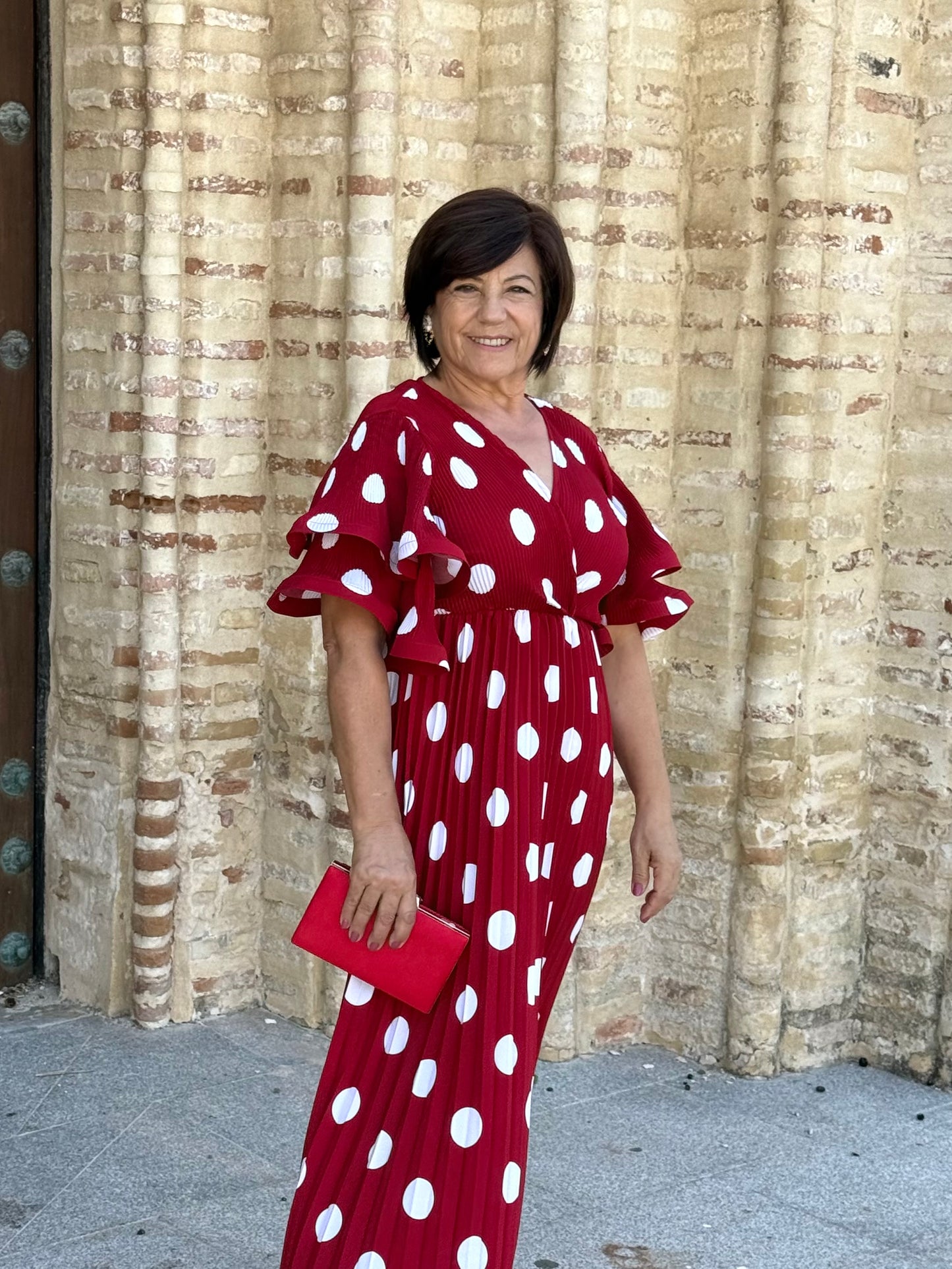 Vestido Dalia Lunar Rojo