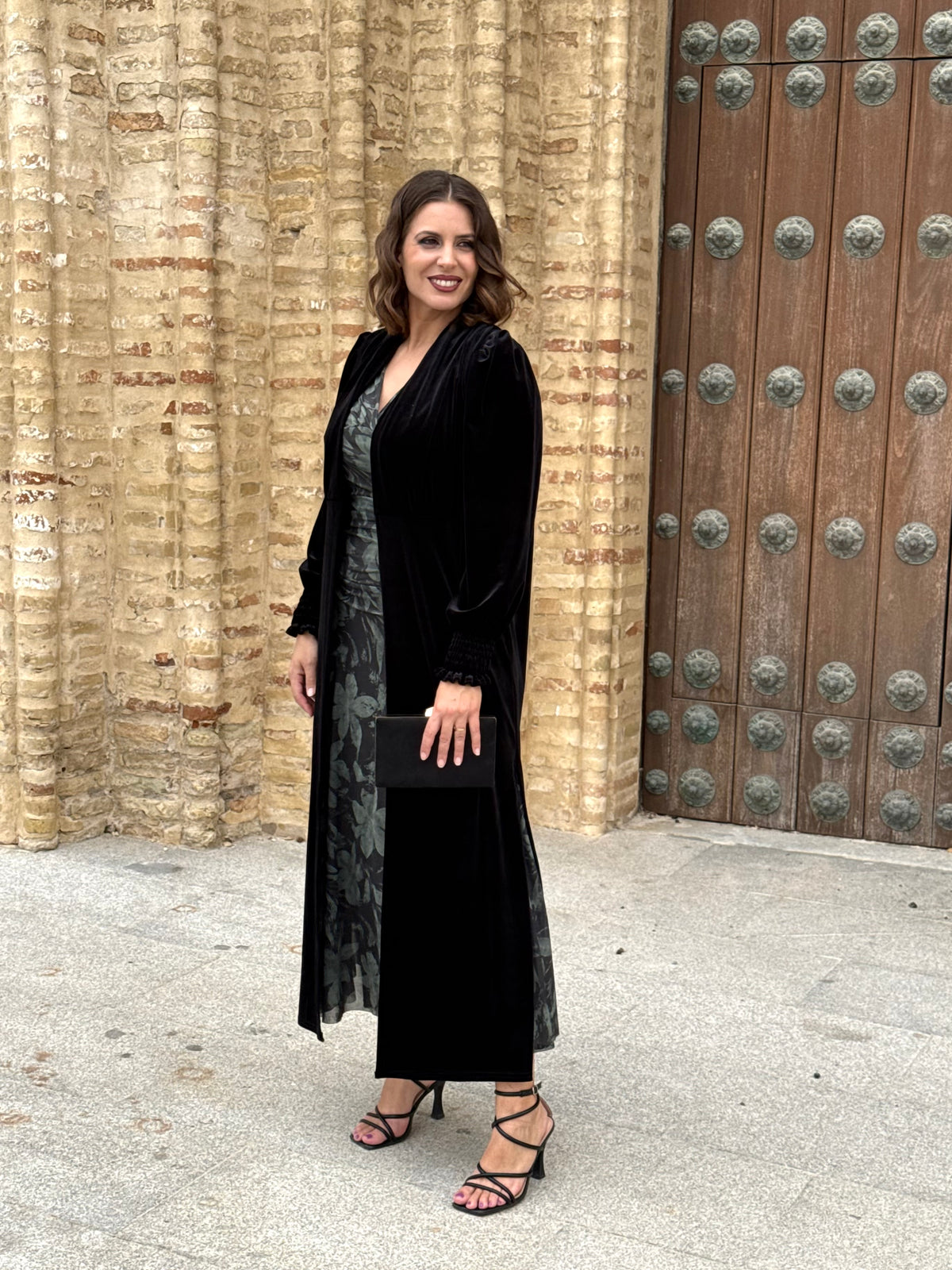 Kimono Karina Terciopelo Negro
