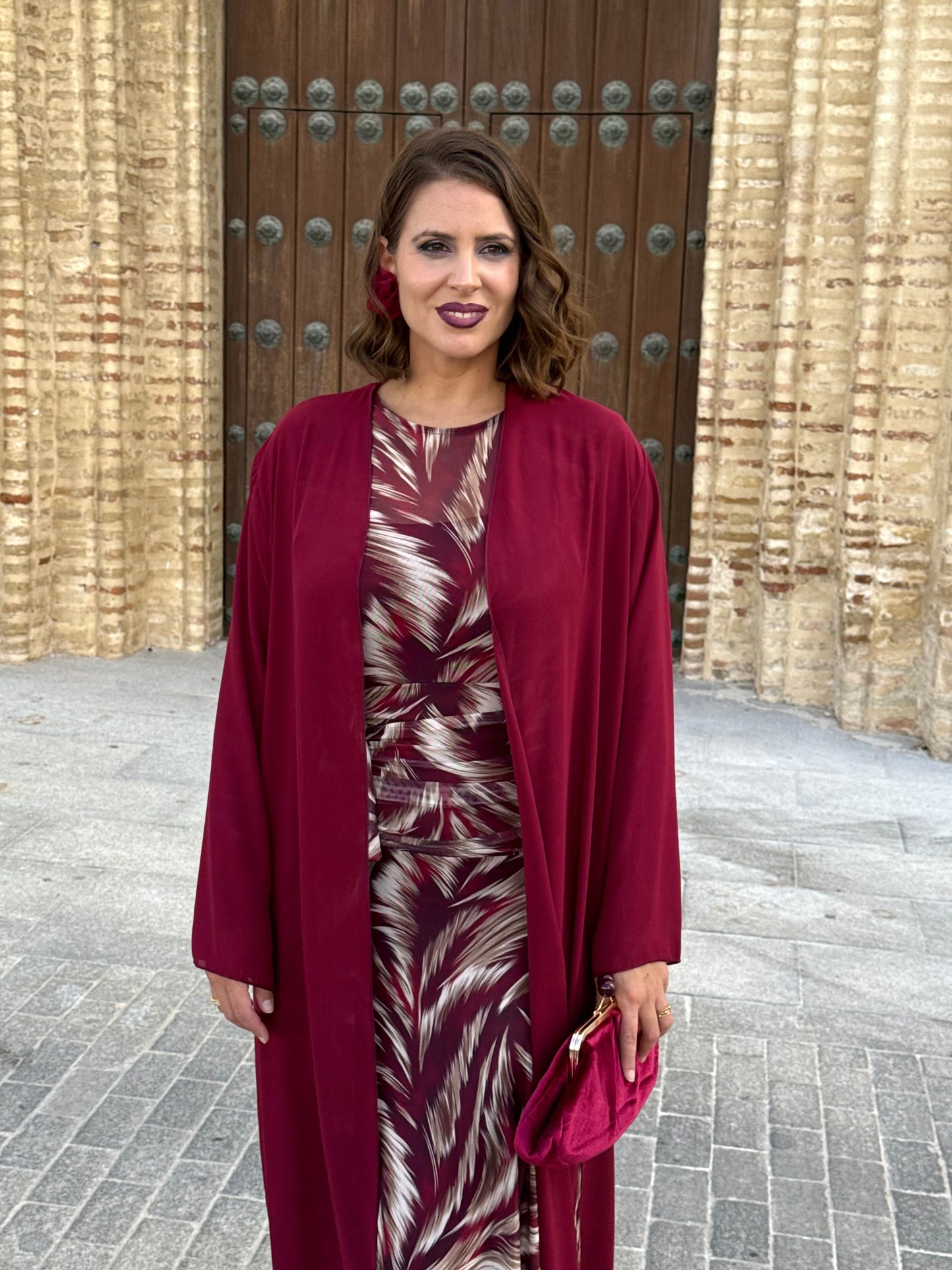 Kimono Punto de Seda Vino
