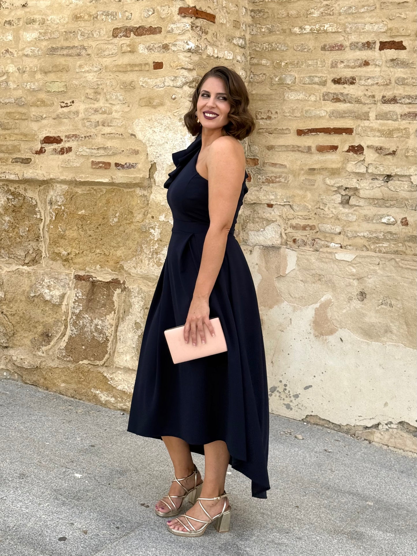 Vestido Nayara azul marino