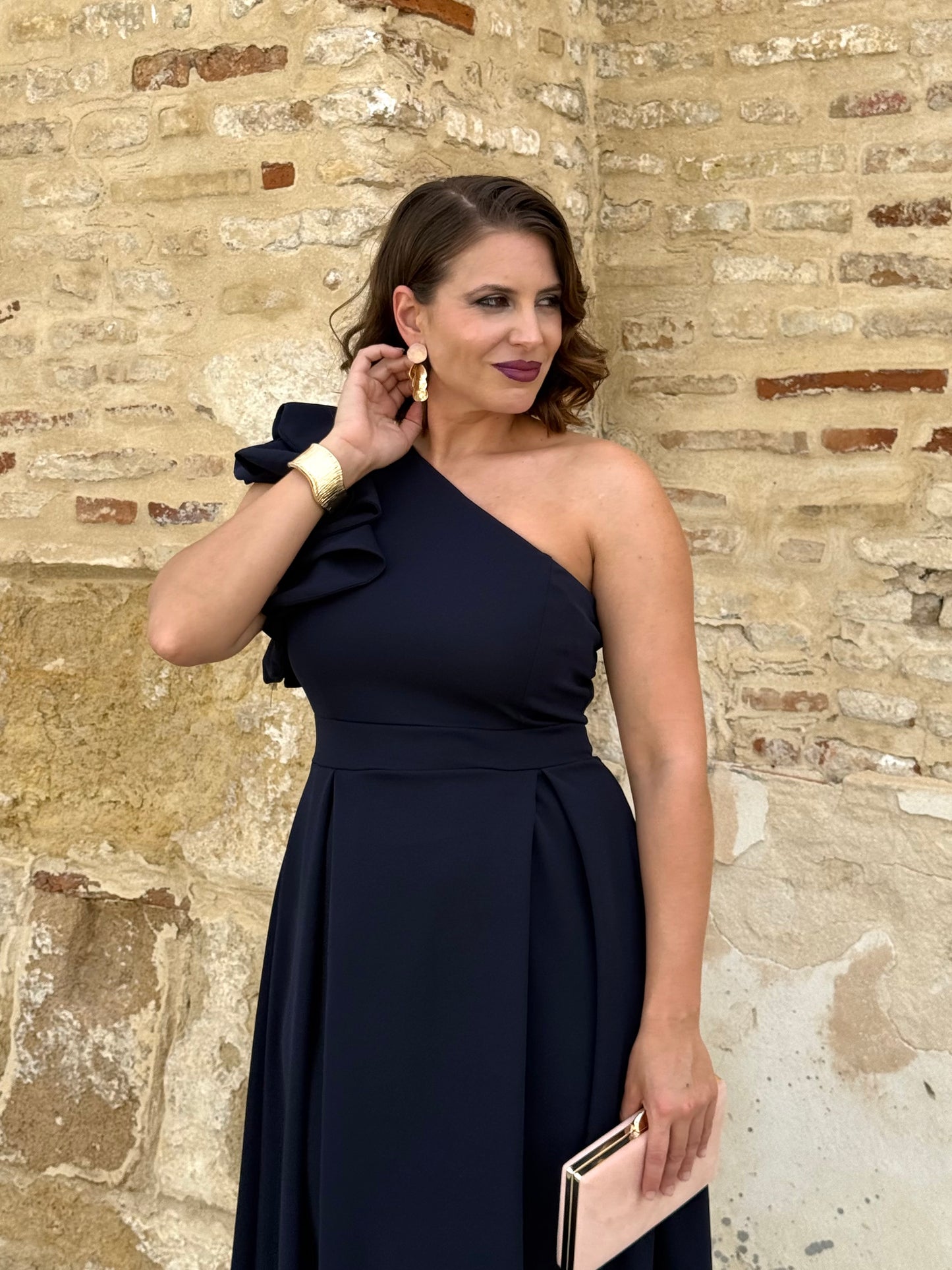Vestido Nayara azul marino