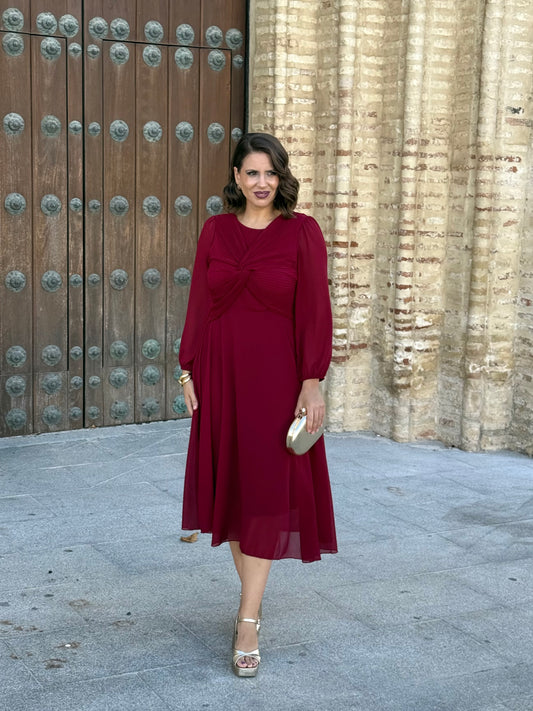 Vestido Renata Burdeos