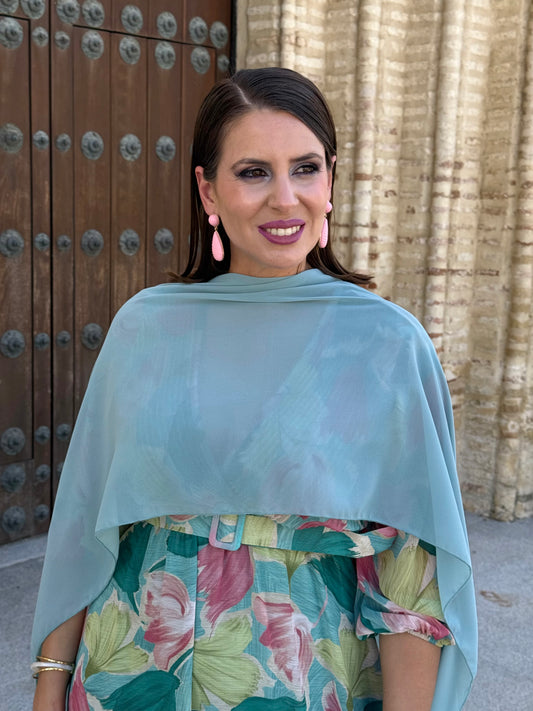 Capa de Gasa Agua Marina