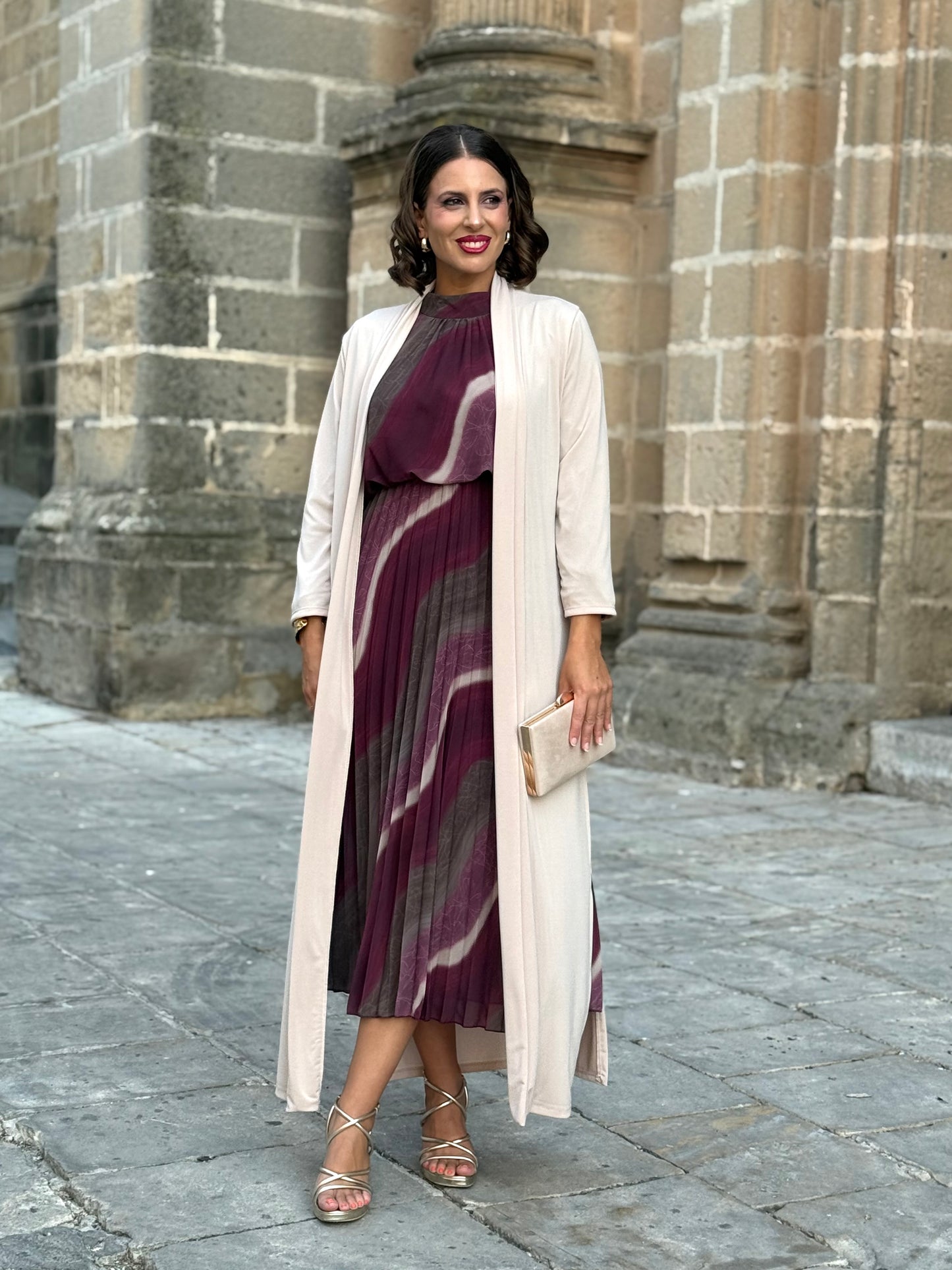 Kimono Punto de Seda Beige