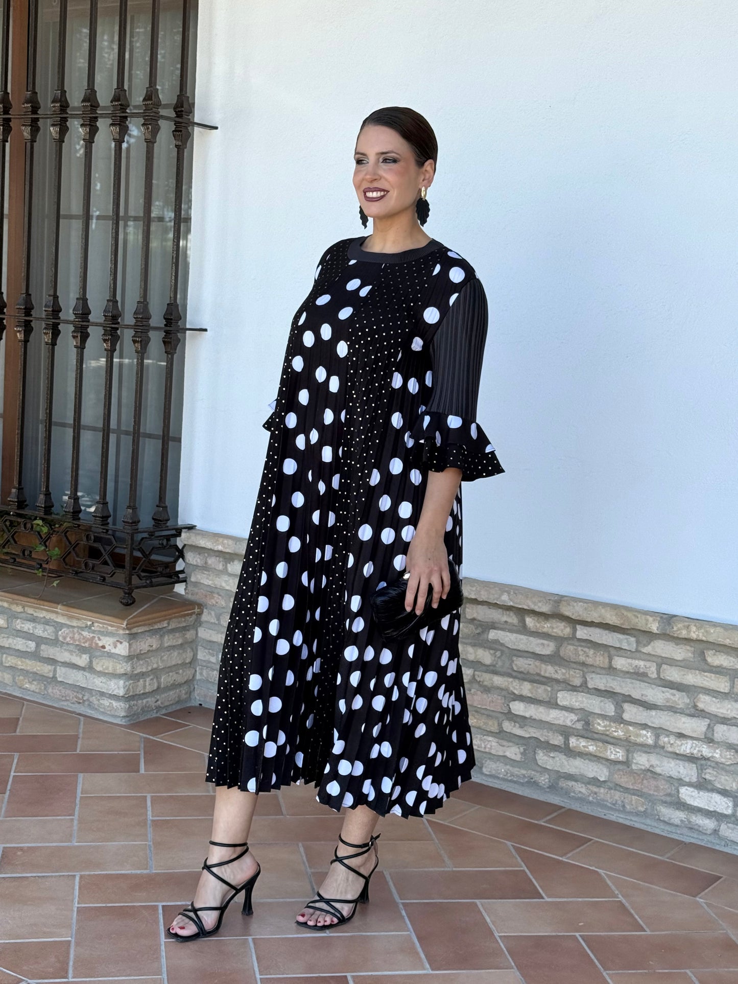 Vestido Sevilla Negro/Verdoso