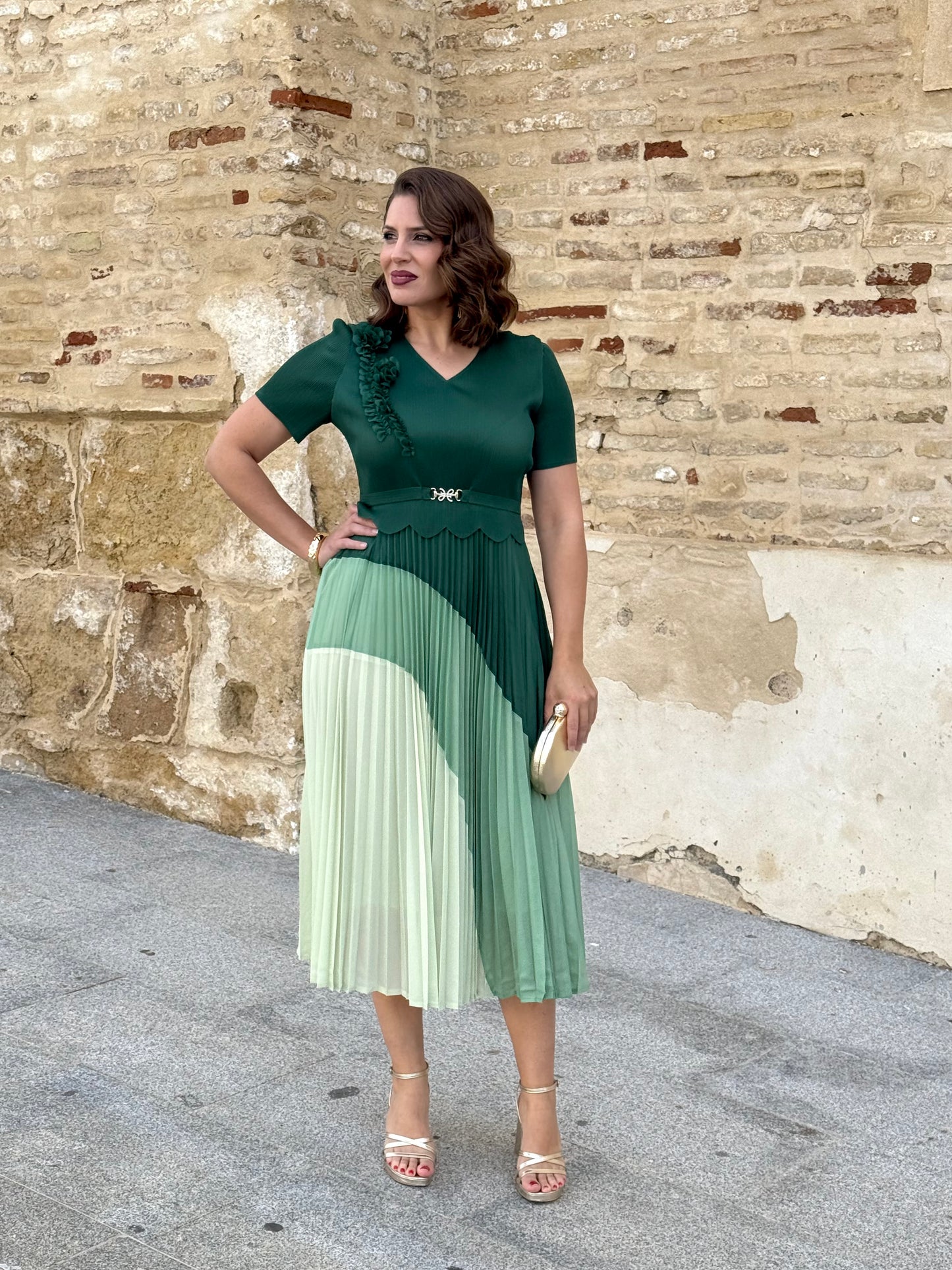 Vestido Elisa Estampado Verde