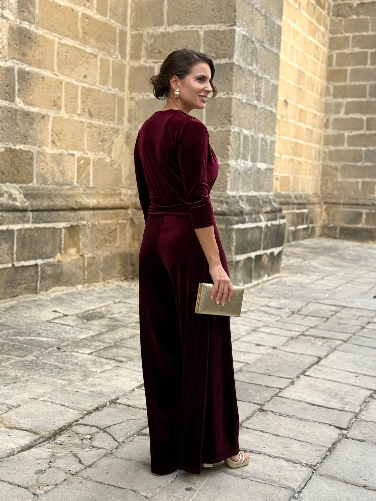 Mono Terciopelo Burdeos