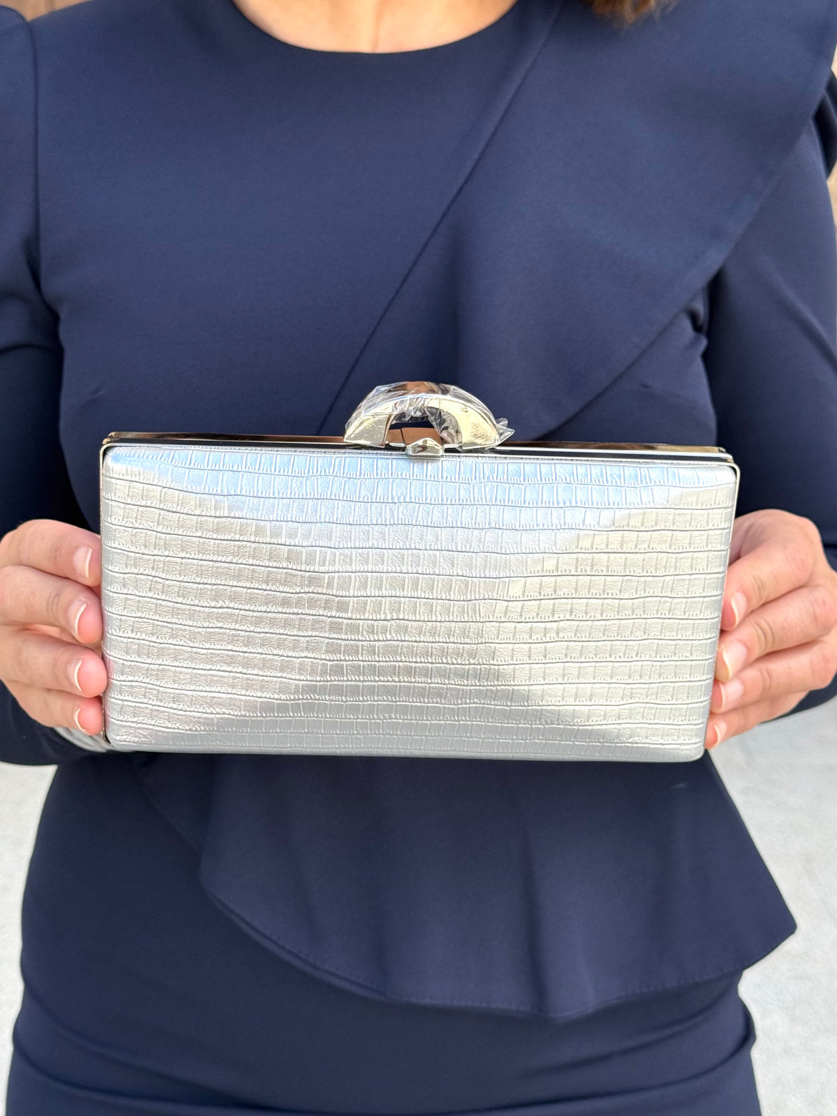 Bolso Clutch Plata