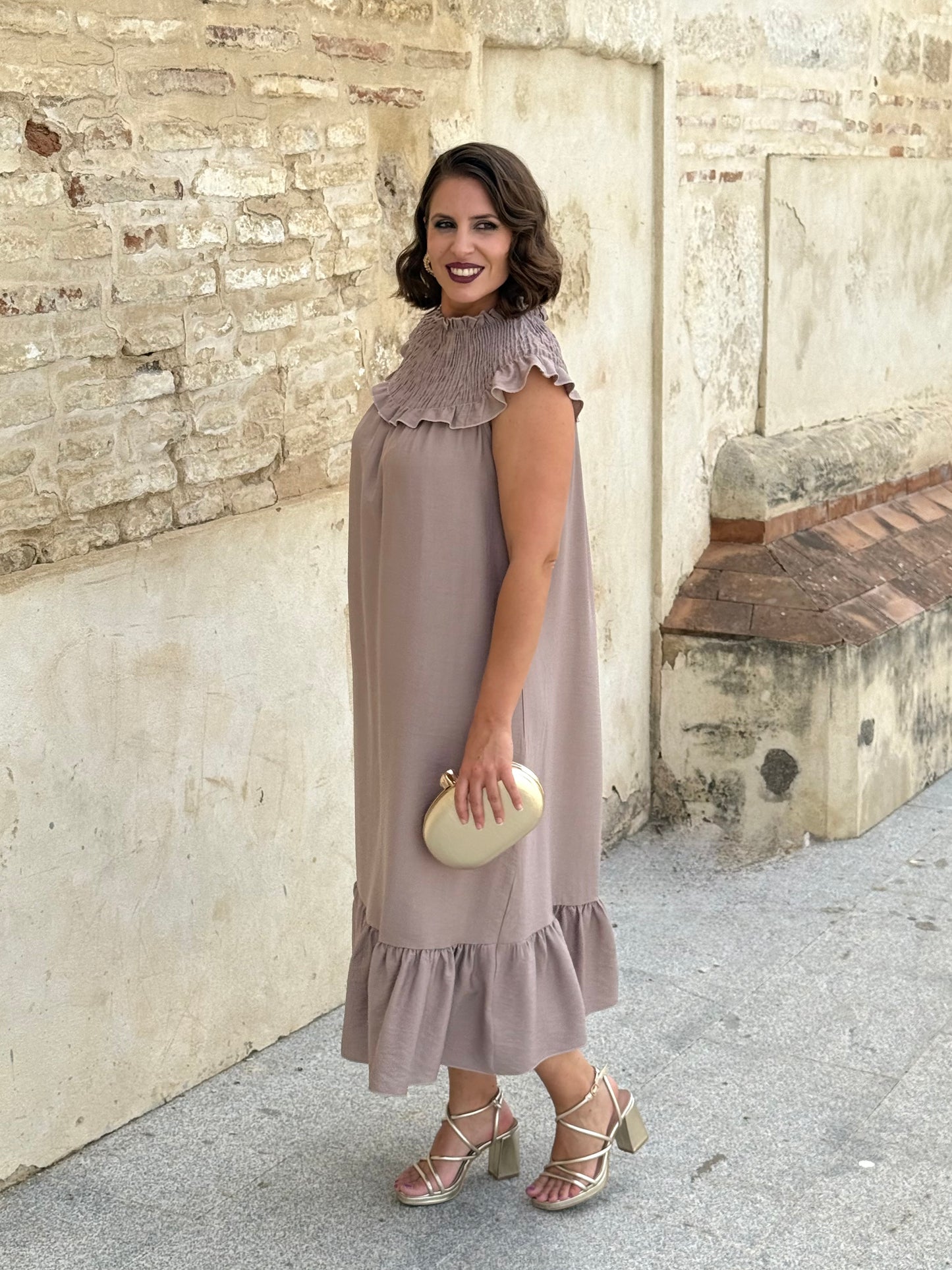 Vestido Nara Taupe