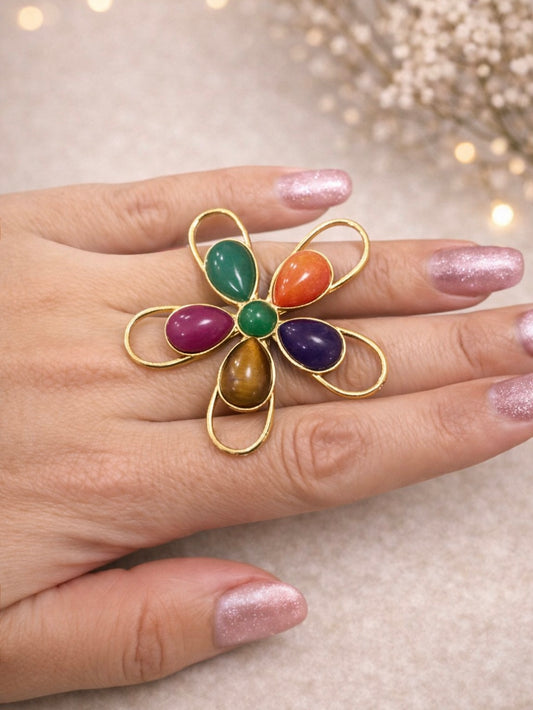 Anillo Flor Mosaico