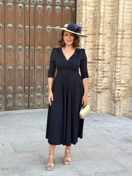 Vestido Yanet Azul Marino