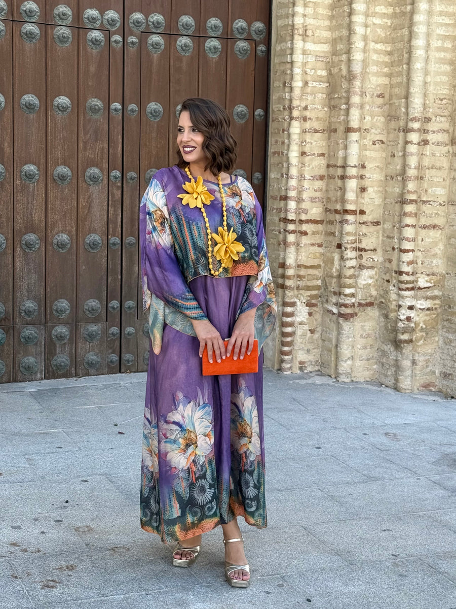 Vestido + Capa Samira Morado