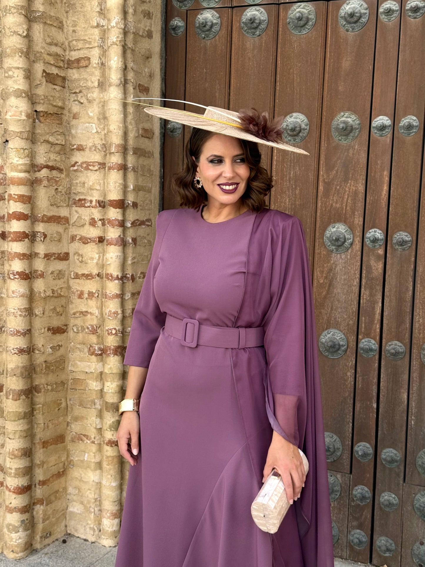 Vestido Palmira Malva Empolvado