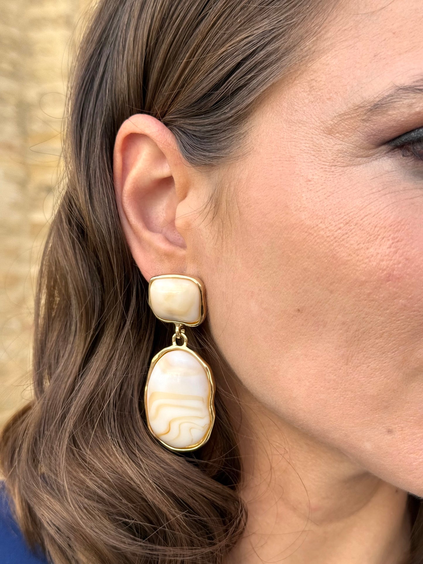 Pendientes Nilo Marfil