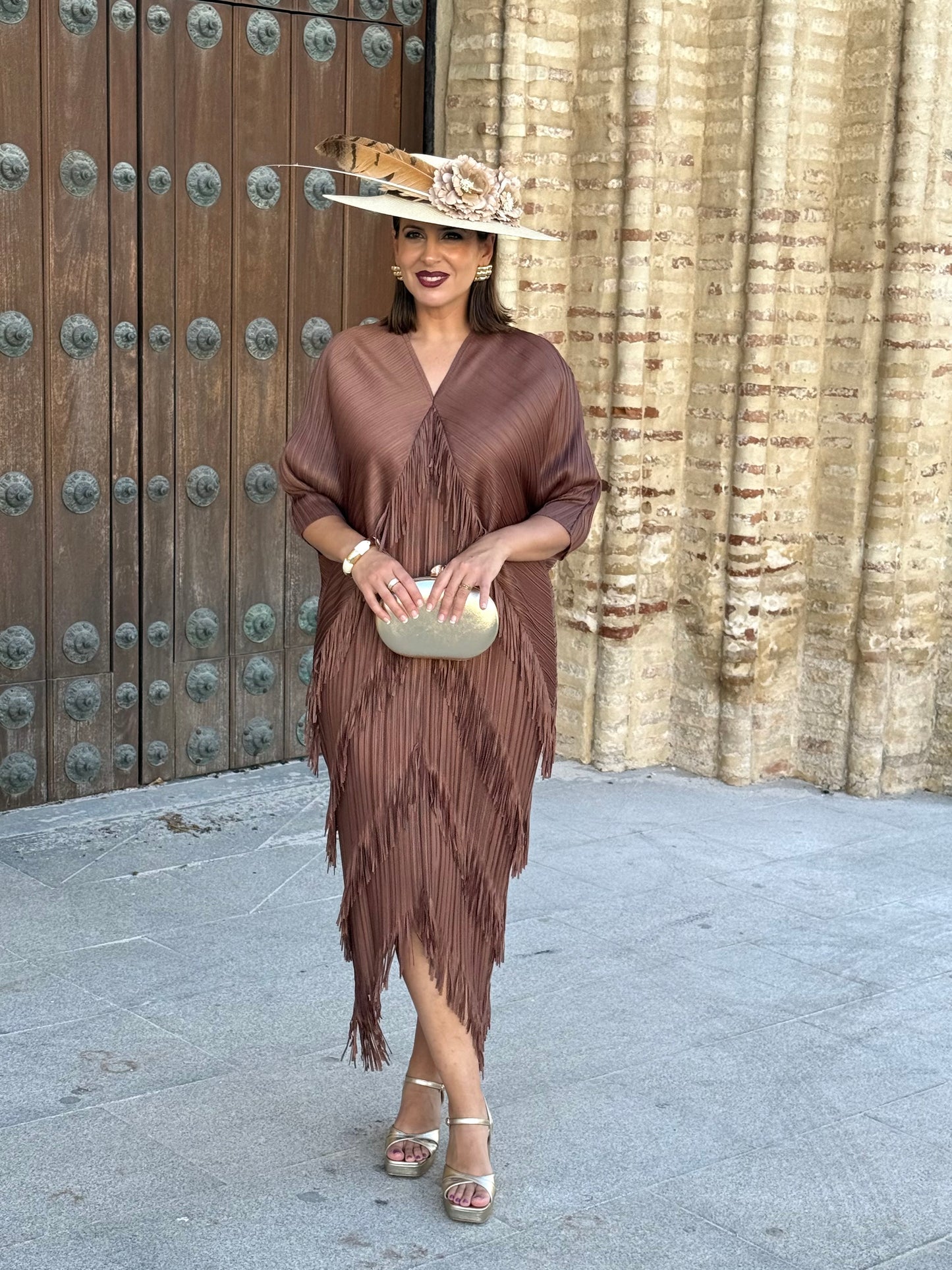 Vestido Adela Marrón