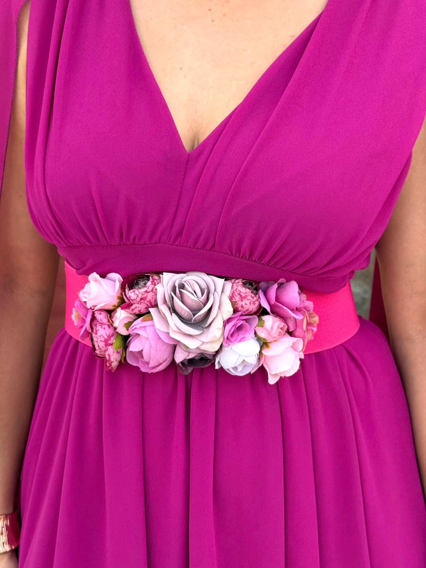 Cinturón Floral Fucsia