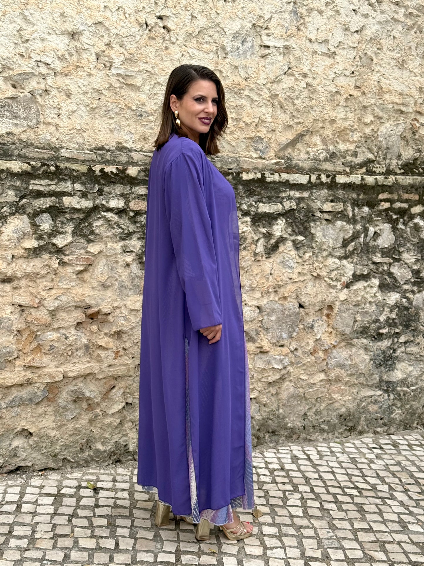 Kimono de Gasa Morado