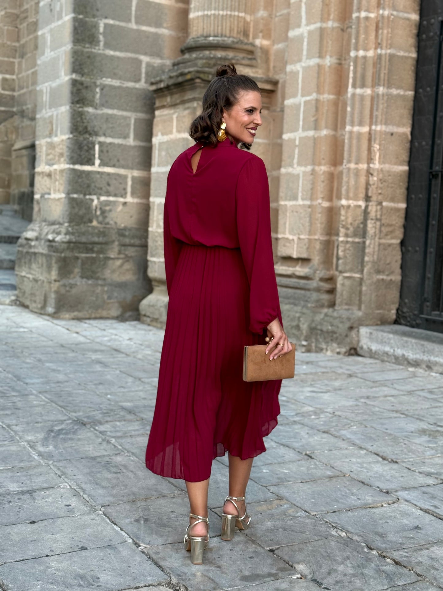 Vestido Julieta Granate