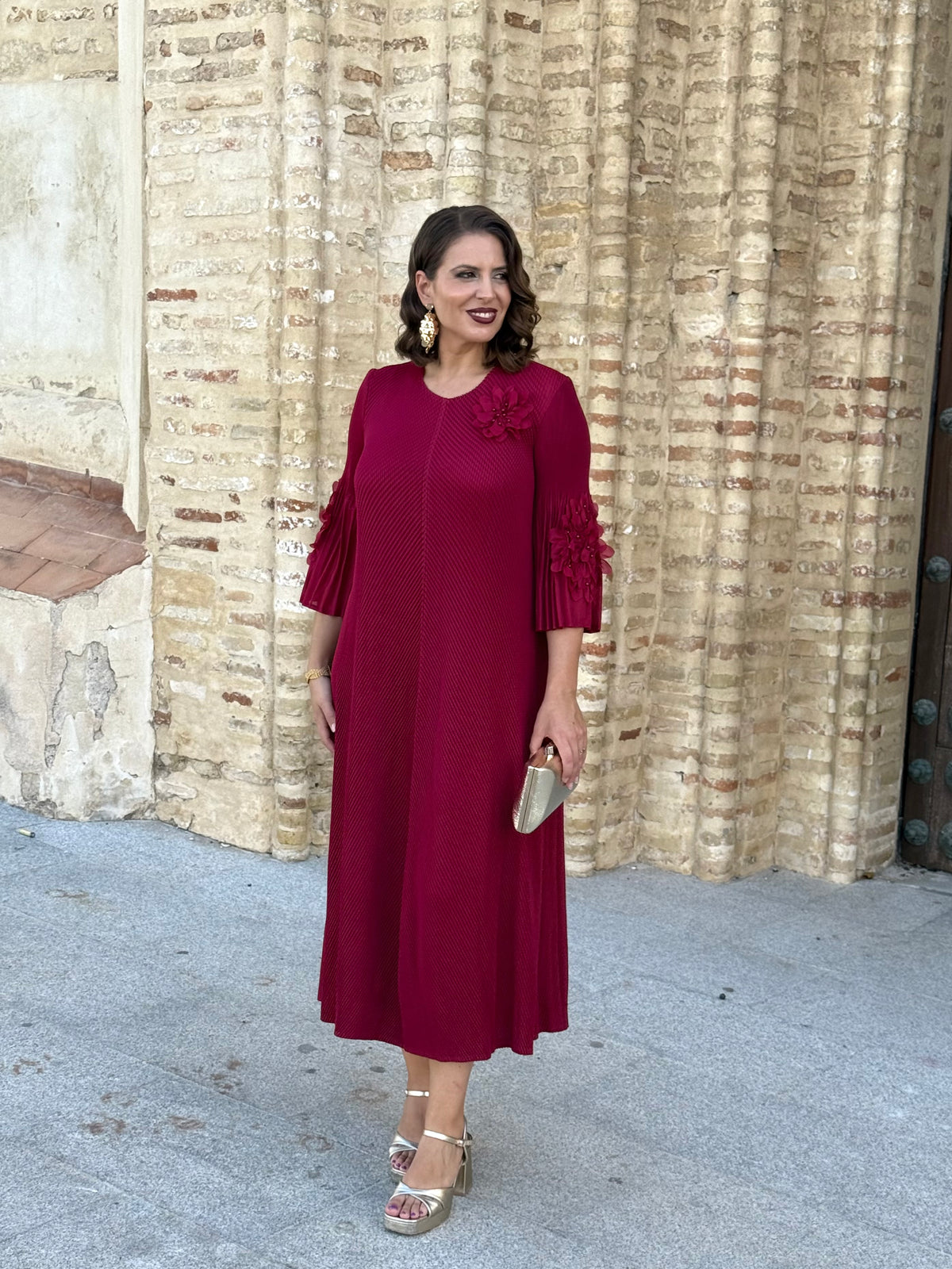 Vestido Encanto Burdeos