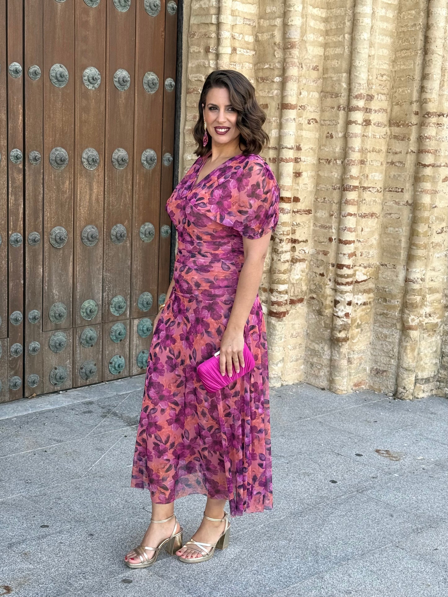 Vestido Graciela Estampado Buganvilla