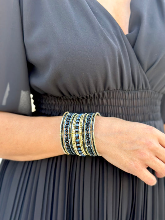Pulsera Isadora Negra/Dorada