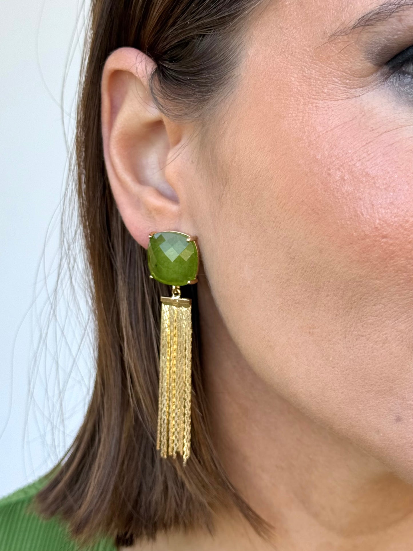Pendientes Verde Lima