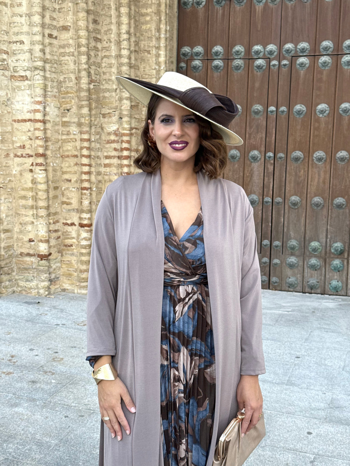 Kimono Punto de Seda Taupe