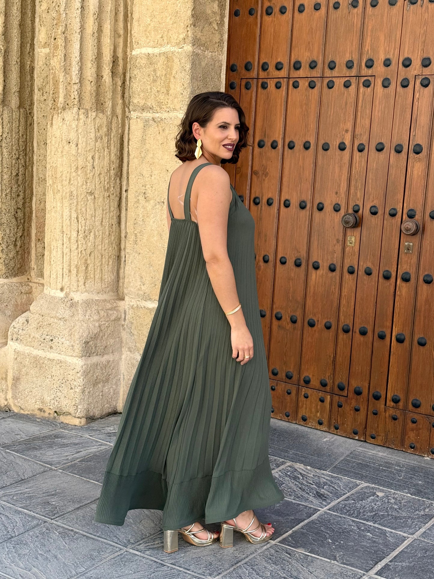 Vestido Cleo Verde kaki