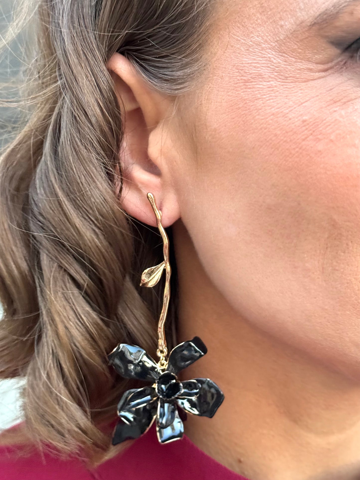 Pendientes jazmín Negro
