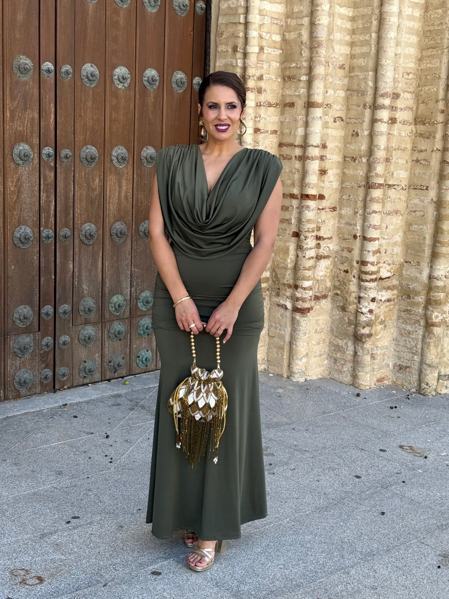 Vestido Azzura Verde Kaki