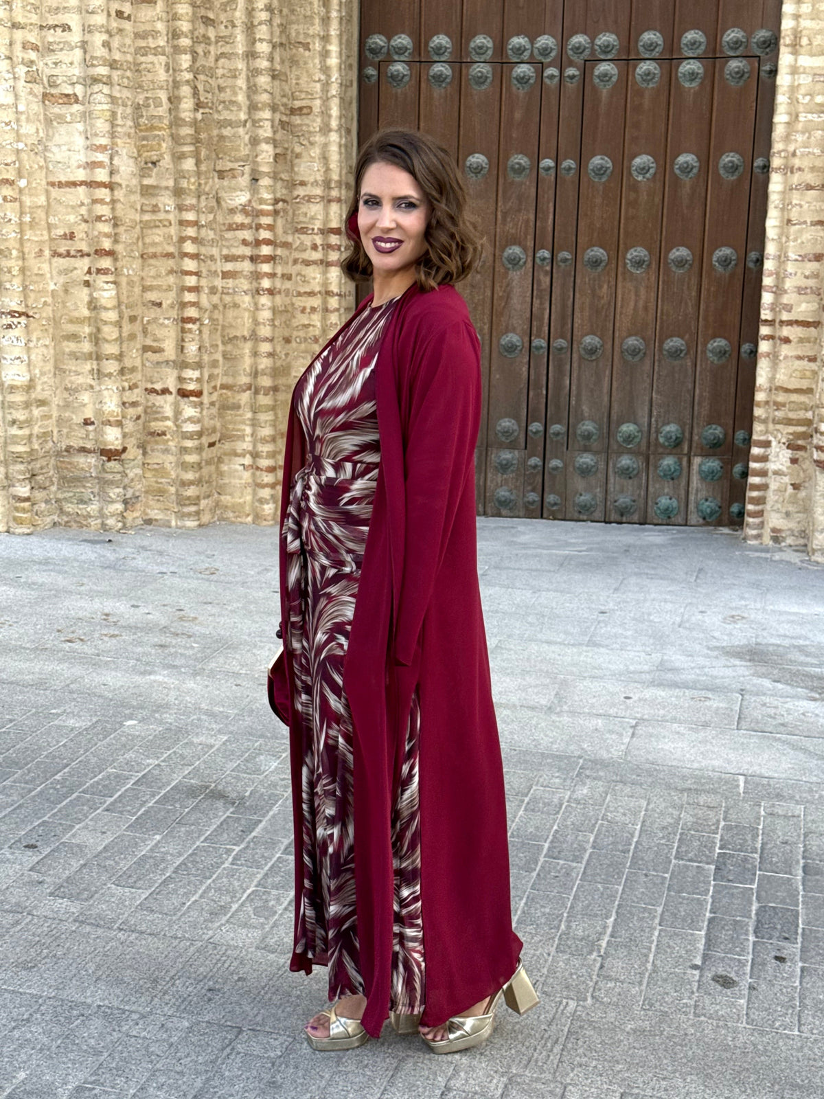 Kimono Punto de Seda Vino